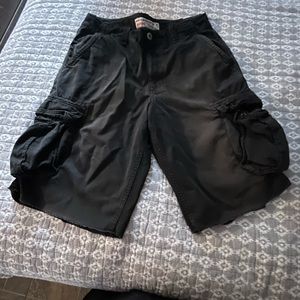 Black American Eagle Outfitters Longboard Cargo Shorts